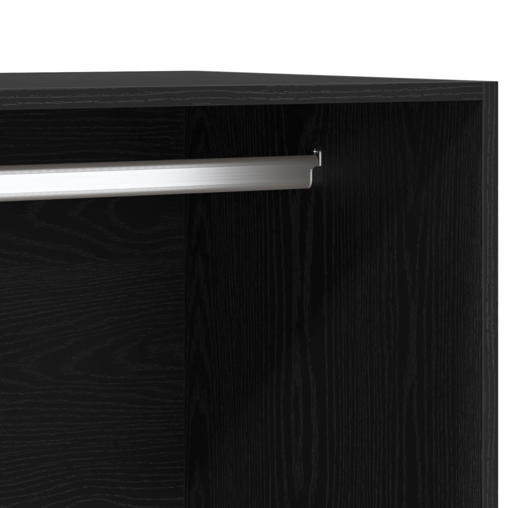 Armadio  Nero Rovere 100x50x200 cm in Legno Ingenerizzato