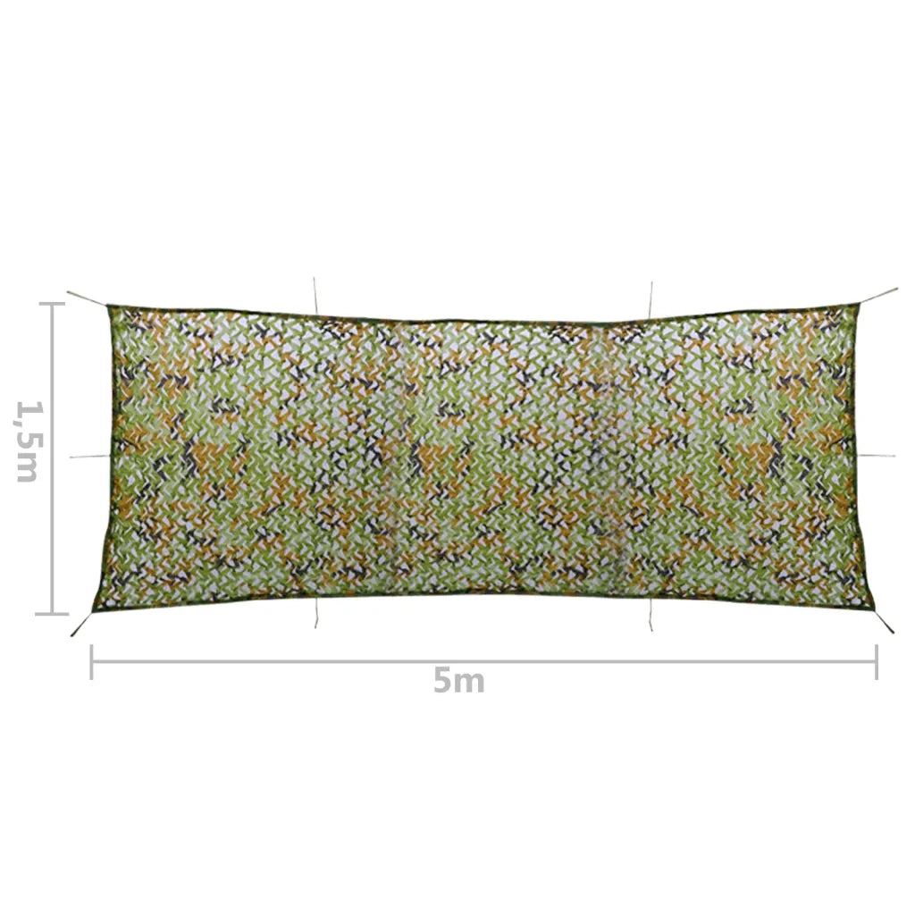 Rete Mimetica con Custodia 1,5x5 m Verde CFW9472872