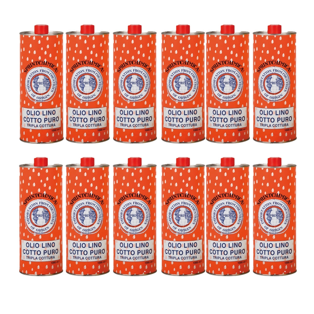 Olio Di Lino Cotto Puro Tripla Cottura 1000Ml Sprintchimica