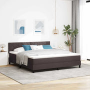 Letto a molle con materasso Marrone Scuro 180 x 200 cm Tessuto 3342306