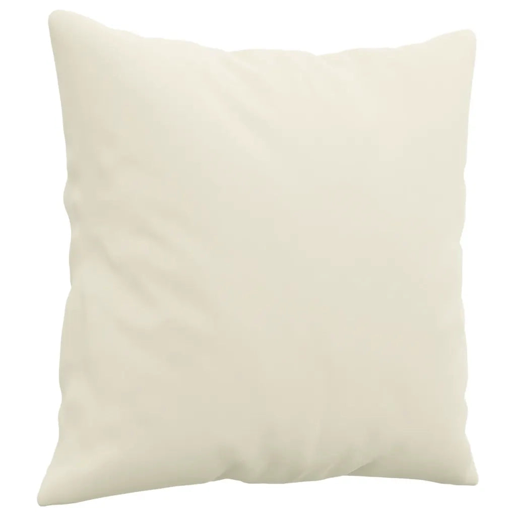 Set di Divani 2 pz con Cuscini Crema in Velluto