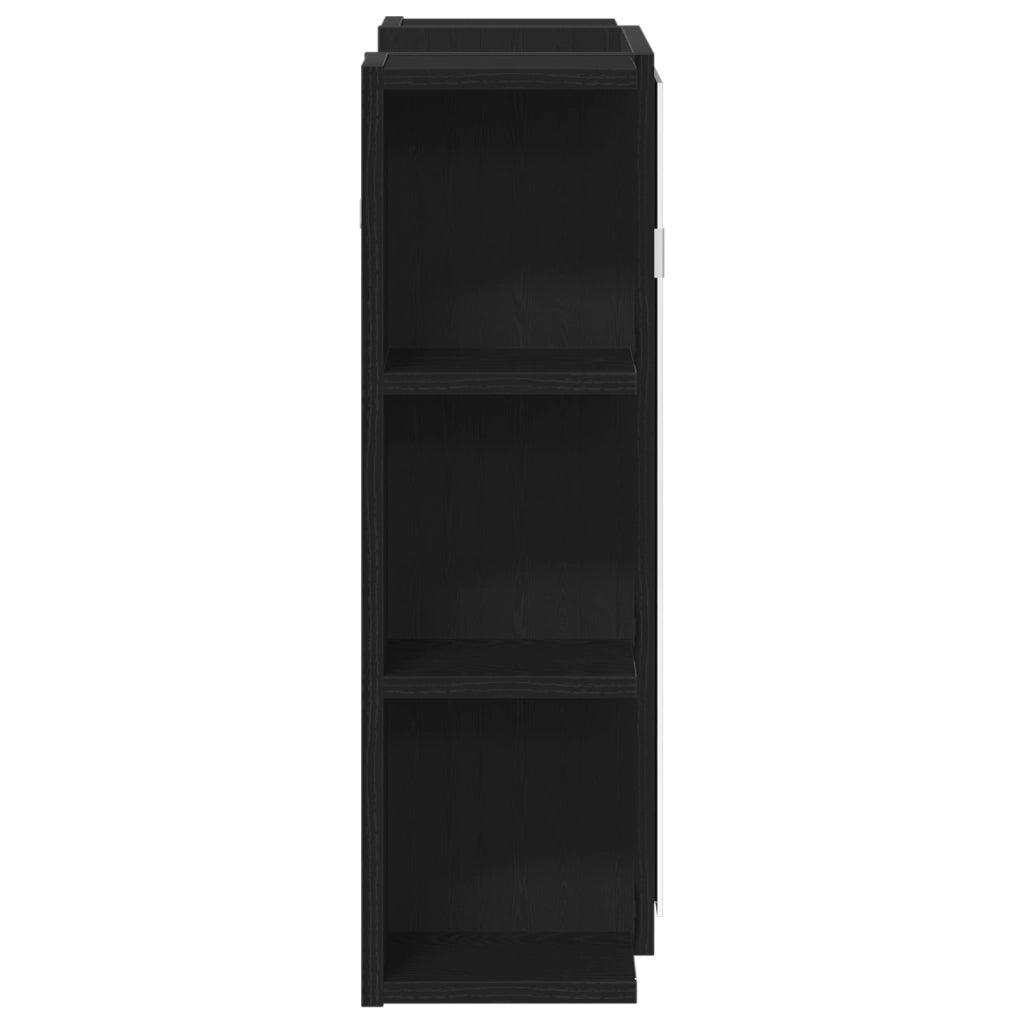 Mobile Specchiera Rovere Nero Legno massello di rovere Compatto