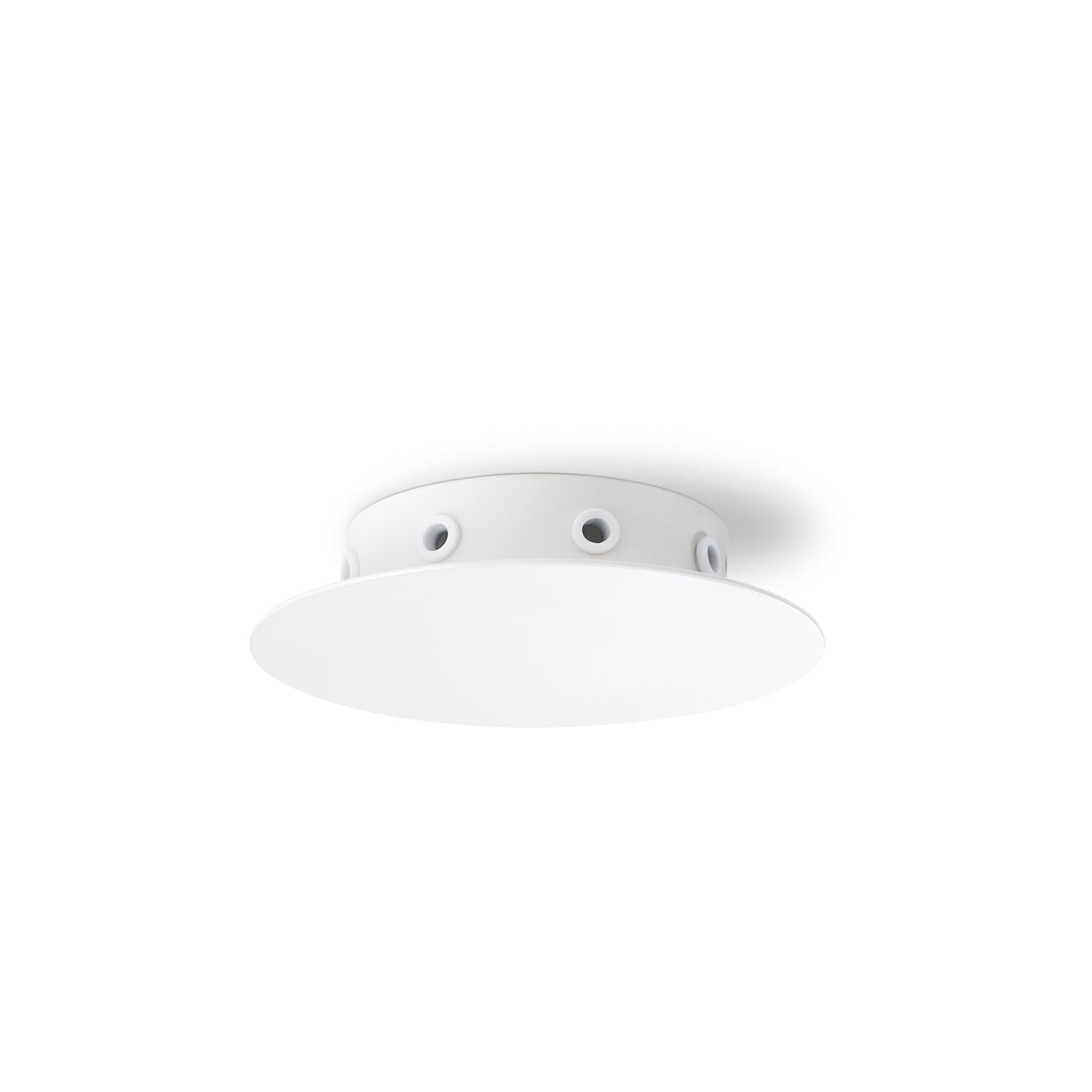 Rosone Multicavo 8 Fori In Metallo Bianco Opaco D15Cm