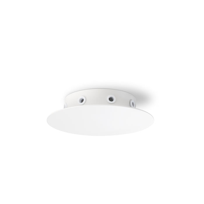 Rosone Multicavo 8 Fori In Metallo Bianco Opaco D15Cm