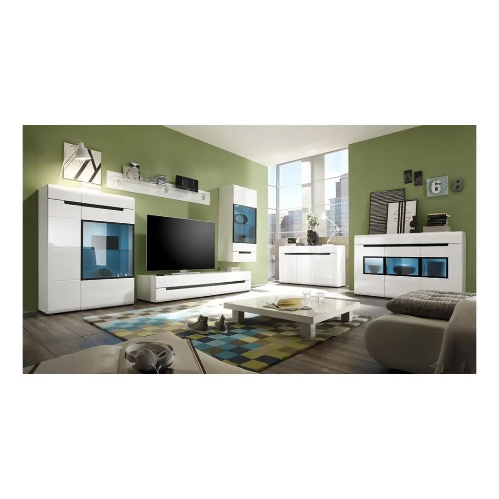 Scaffale da muro in vetro LUCIA colore bianco 170 cm - 170 x 22 x 22 cm