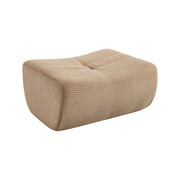 Poggiapiedi per poltrona sokol in velluto a coste, beige scuro