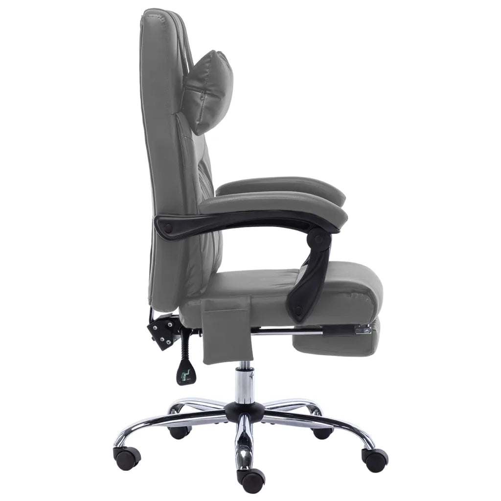Sedia da Ufficio | Sedia da Gaming Massaggiante Antracite in Similpelle