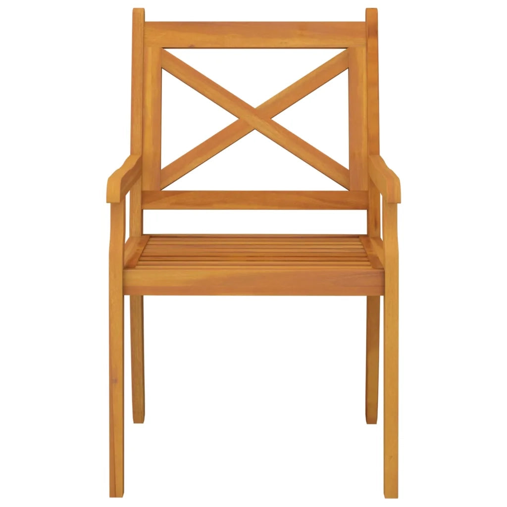 Sedie da Pranzo per Esterni 4pz Grigio Legno Massello di Acacia 3098660