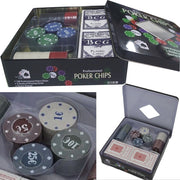 Trade Shop - Set Kit Cofanetto Poker Texas Holdem 100 Fiches Chips Set Professionale Poker -