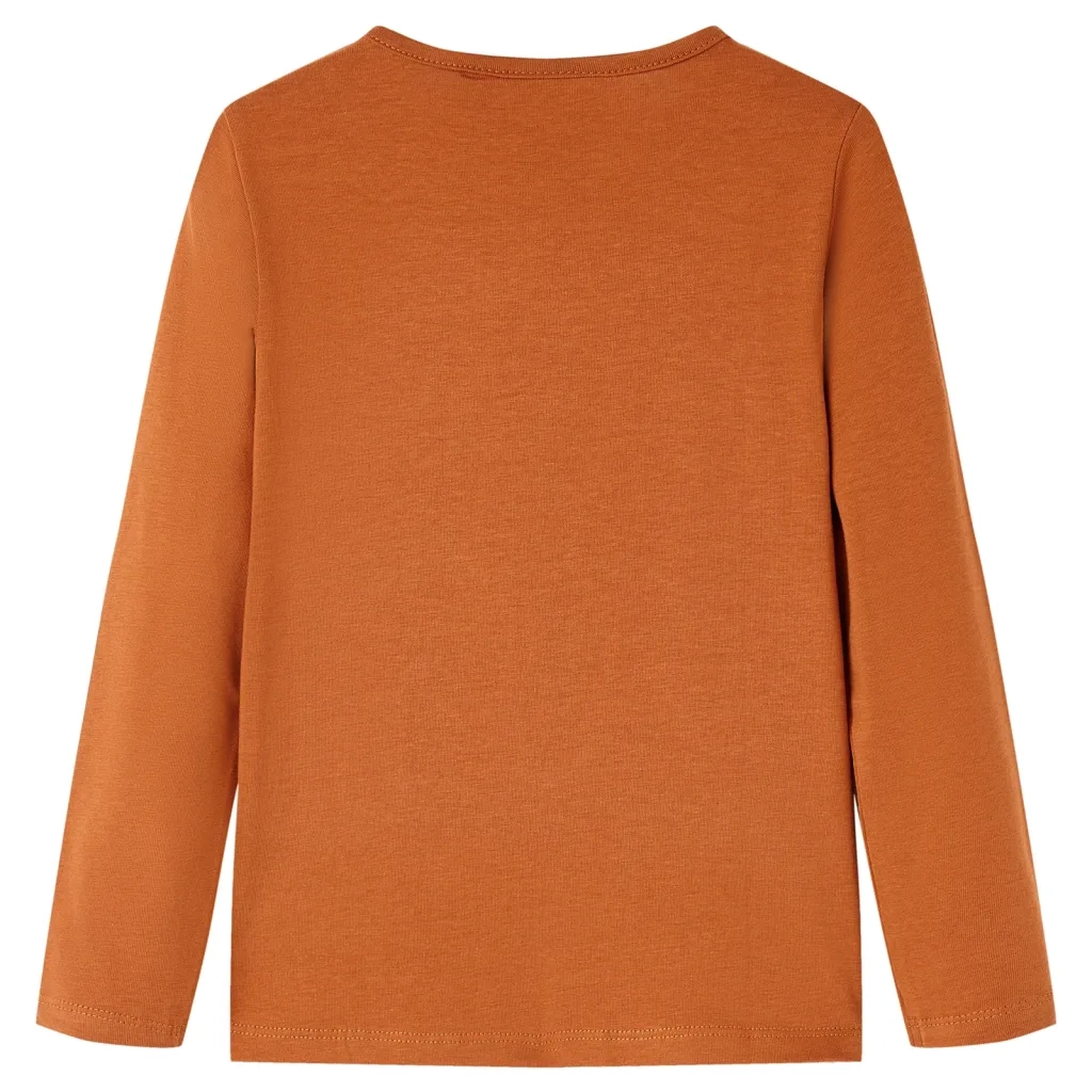 Maglietta da Bambina a Maniche Lunghe Cognac 140cod mxl 84353
