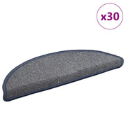 Tappetini per scale 30 pz 56x17x3 cm grigio chiaro e blu semicircolari 3365748