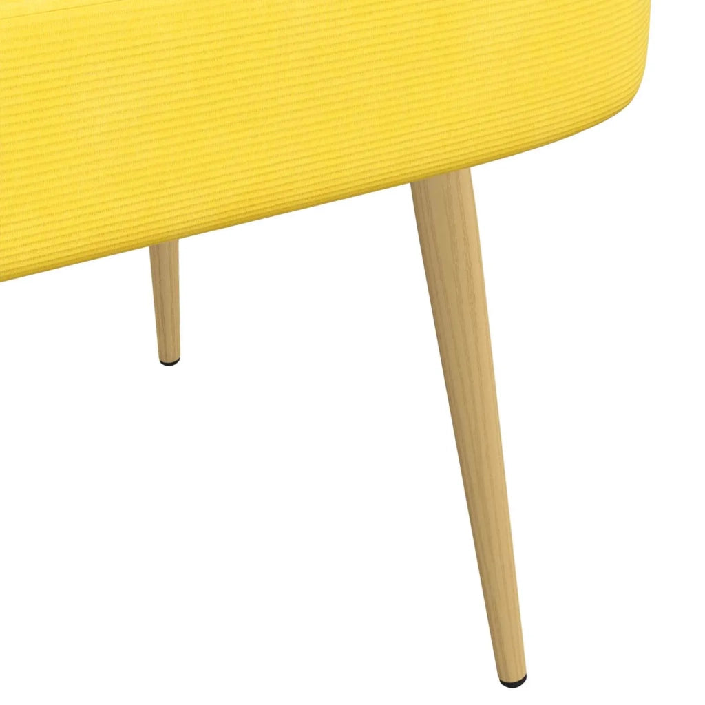 Panchina imbottita con schienale Giallo chiaro 110 x 60 x 76 cm
