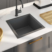 Lavello da Cucina Lavorato a Mano-Lavandino-Lavabo Nero in Acciaio Inox 897910