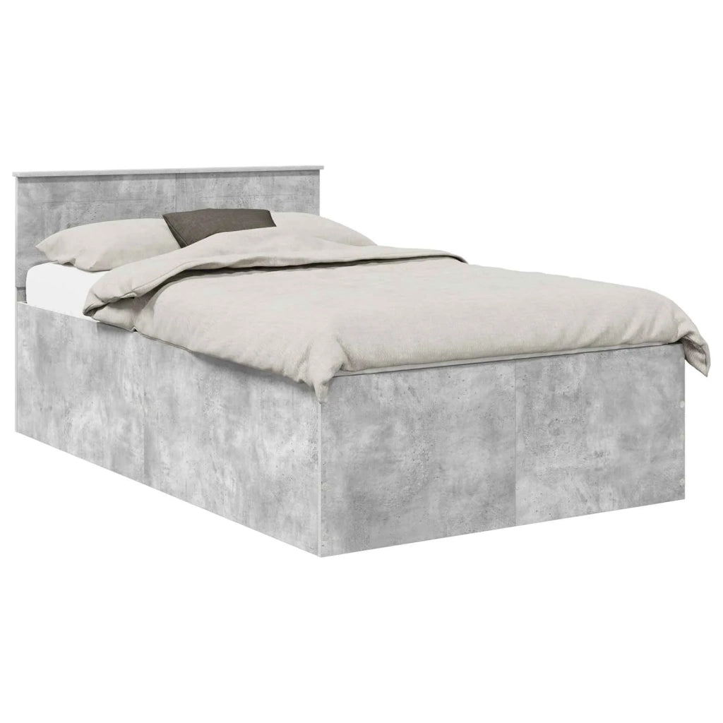 Struttura del letto con testiera Grigio cemento 120 x 190 cm
