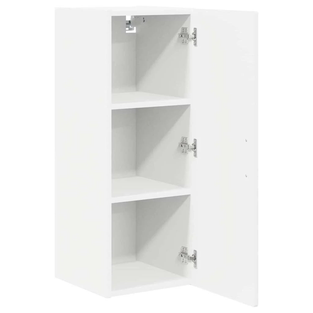 Set di 2 pensili da cucina moderni pratici per riporre oggetti 30 x 31 x 80 cm realizzati in legno composito bianco lucido 02_0054358