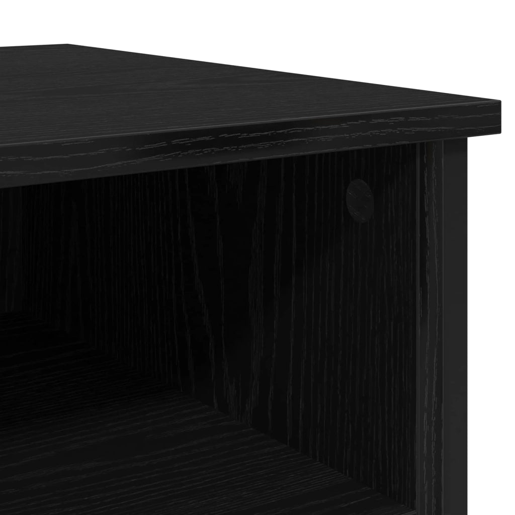 Armadio da Notte Rovere Nero 40 x 42 x 60 cm Legno multistrato 881836