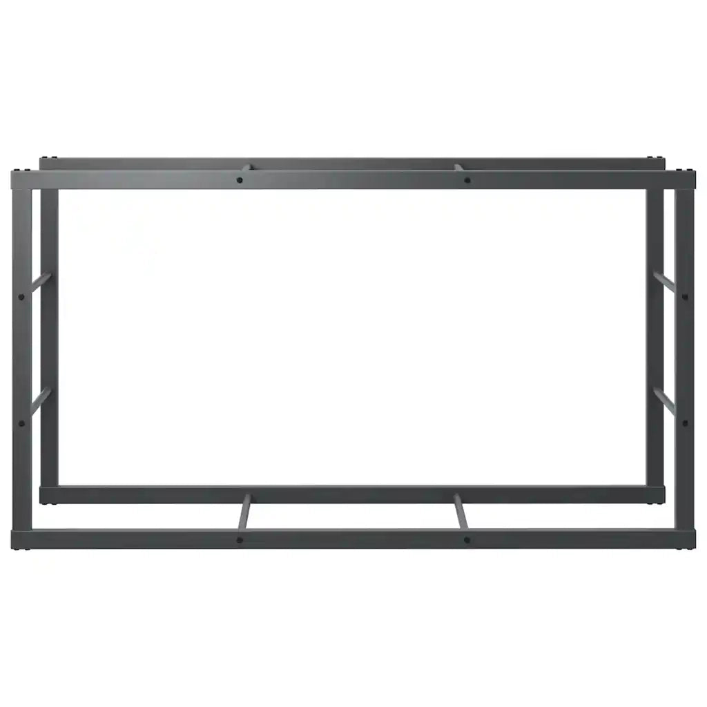 Rastrelliera per Legna da Ardere Nera 110x30x61 cm in Acciaio