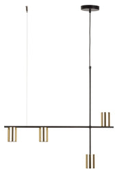 Lampada a sospensione nero-oro Vendo 4 GU10 Sigma Lighting