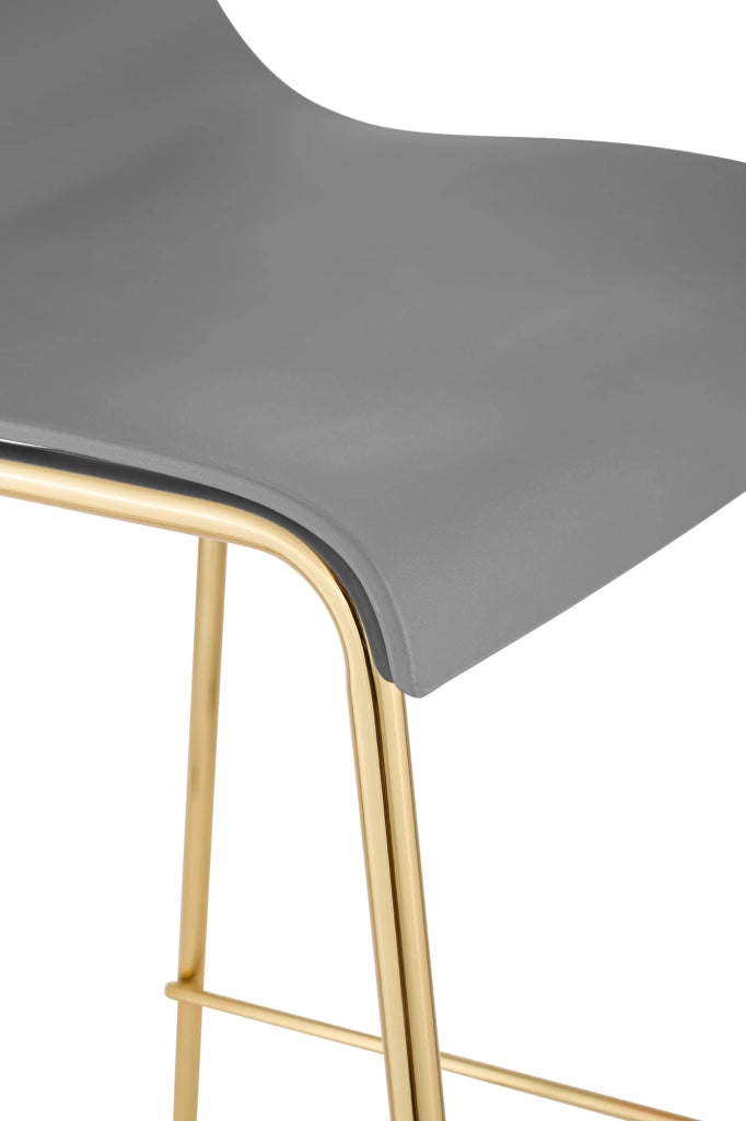 Set di 2 sgabelli da bar Hoover in plastica da 4 piedi color oro 3