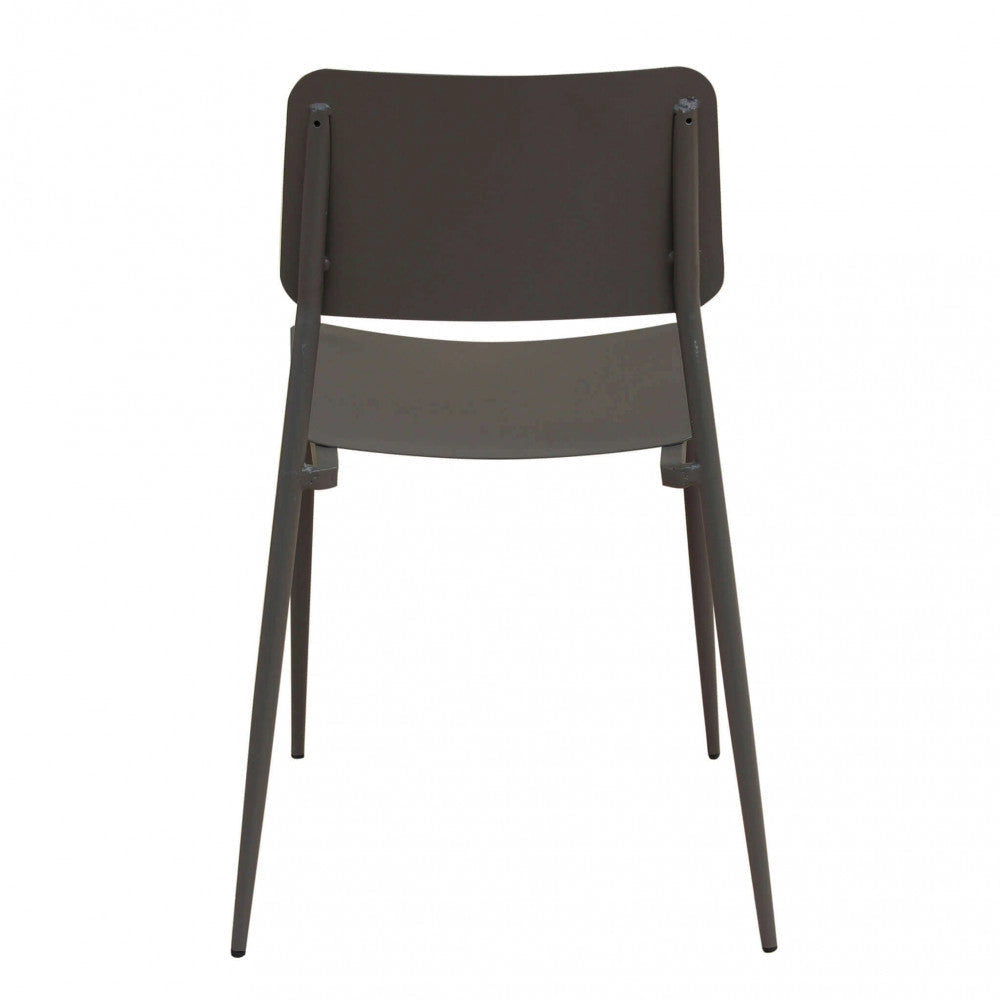 Sedia da Giardino Vega Impilabile 42x53x80 h cm in Acciaio Taupe