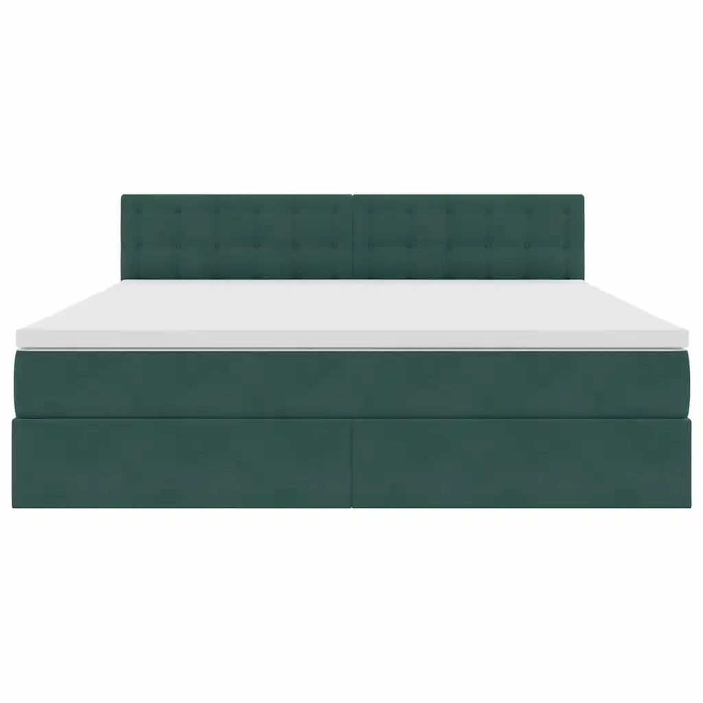 Letto con Contenitore Verde Scuro 180 x 200 cm Velluto 3370896