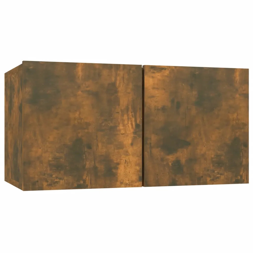 Set di Mobili Porta TV 7 pz-Set di 7 Credenza per TV Rovere Fumo in Legno Multistrato 694426
