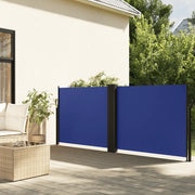 Tenda da Sole Laterale Retrattile-Tenda parasole per balcone per giardino Blu 120x1200 cm
