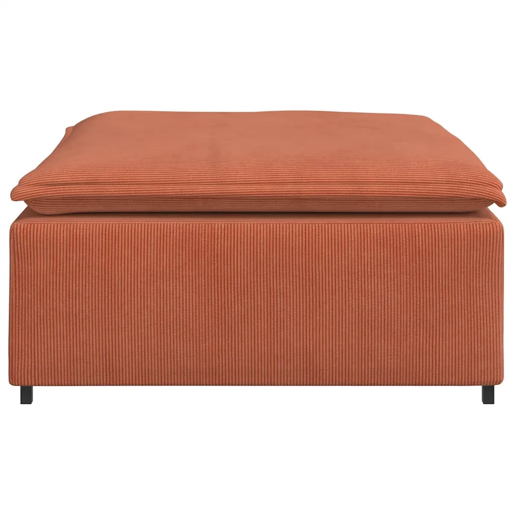 Modulo Poggiapiedi Divano Modulare Rosso Arancione 100x100x48cm 4104504