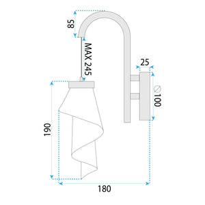 Lampada Da Parete Applique APP1766-1W Oro Rosa