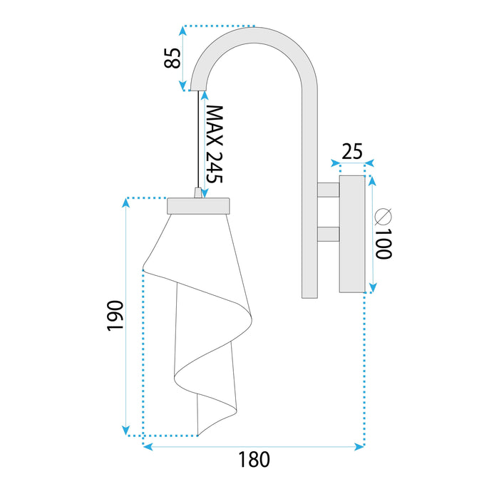 Lampada Da Parete Applique APP1766-1W Oro Rosa