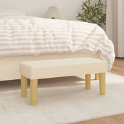 Panca-Sgabello-Poggiapiedi Crema 70x30x30 cm in Tessuto 162832