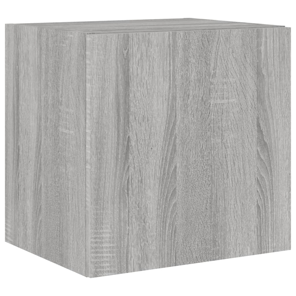 Mobile TV multimediale mensola TV mobile TV credenza TV parete attrezzata per sala da pranzo soggiorno camera da letto con luci LED Sonoma 40,5 x 35 x 40 cm grigio 02_0028048
