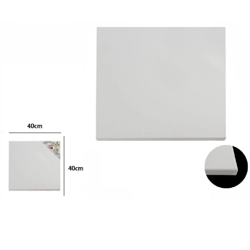 Trade Shop - Tela Telaio Per Pittura Bianco 40x40x1.6 Cm Quadrato Universale Artisti 53992a -