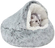 Letto per Gatti Calmante, Piuma Molle Culla per Gatti, Lavabile Culla per Cuccioli Anti-Stress, Culla per Piccoli Cani, Zuppola Calda e Molle per il Sonno dei Gatti. Nr.: 015002802-0001 (M-50cm)