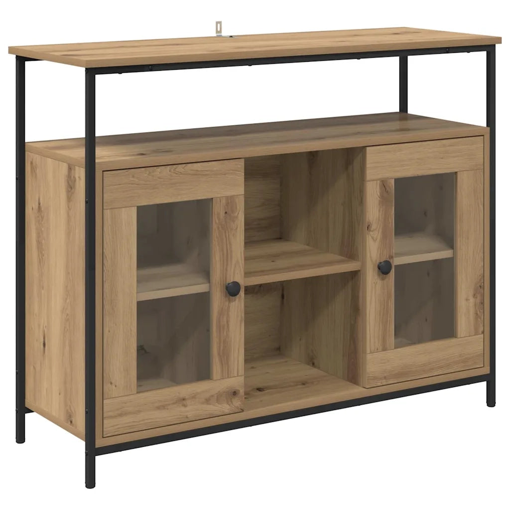 Credenza-Buffet-Armadio da cucina Rovere artigianale 100 x 35 x 80 cm Legno multistrato 984707