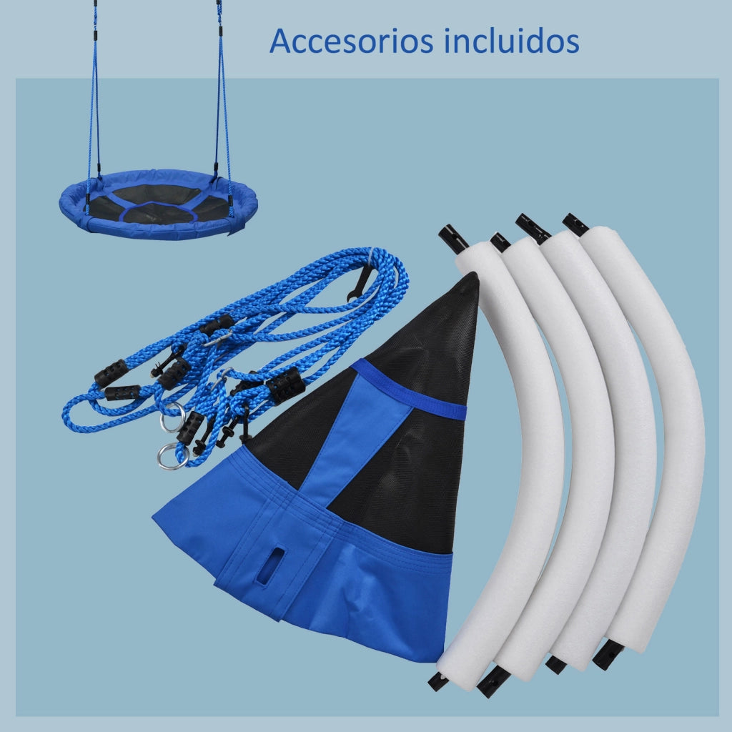 Altalena per bambini a nido ¨C zephmum ¨C 100x180 cm blu interno ed esterno