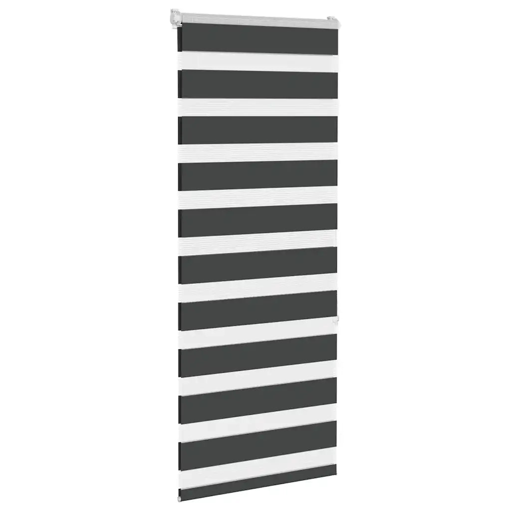 Tenda a Rullo Zebra Nero Larghezza Tessuto 55,9 cm Poliestere