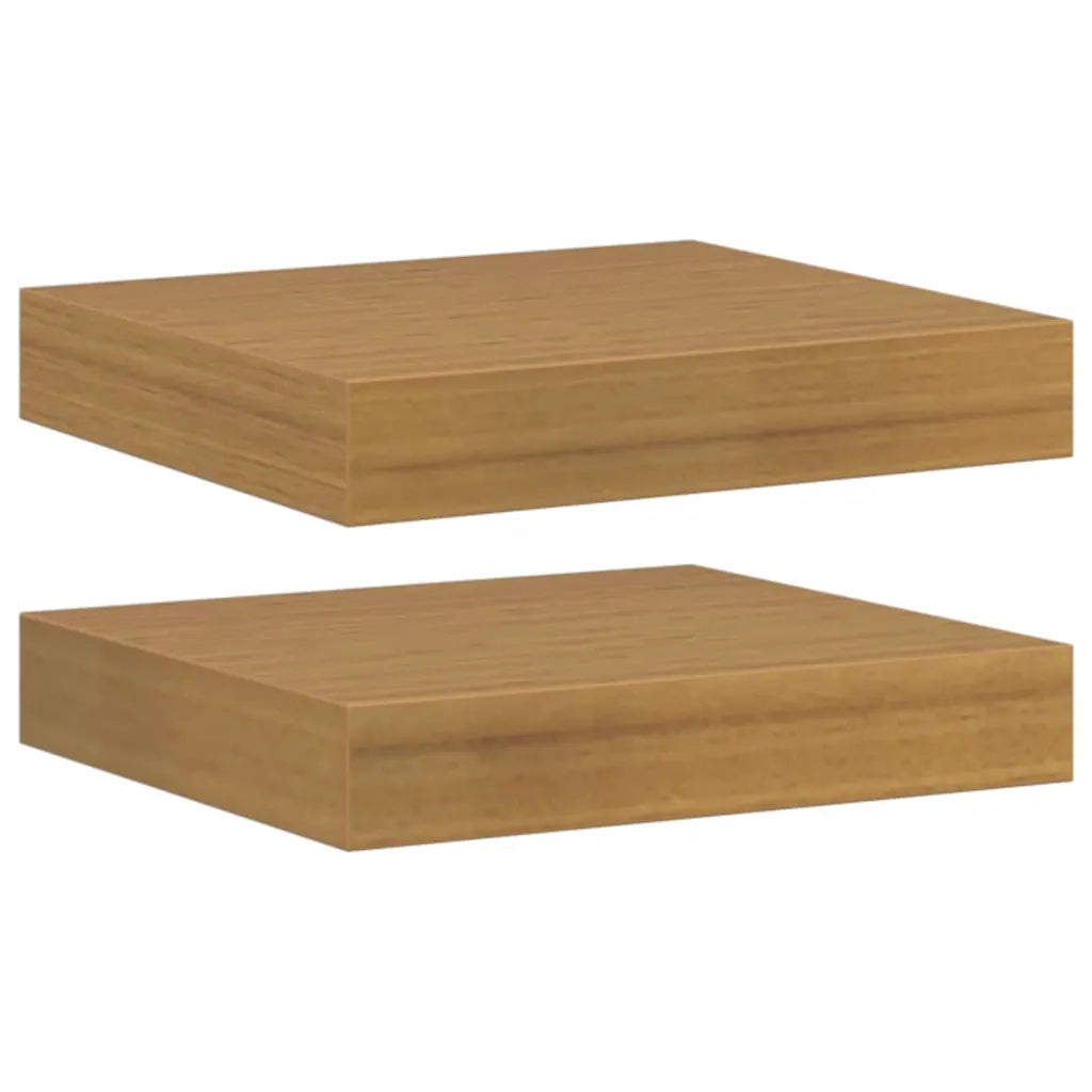 2 pz Scaffale da parete | Ripiano a parete | Mensola a parete Beige 23 x 23,5 x 4 cm