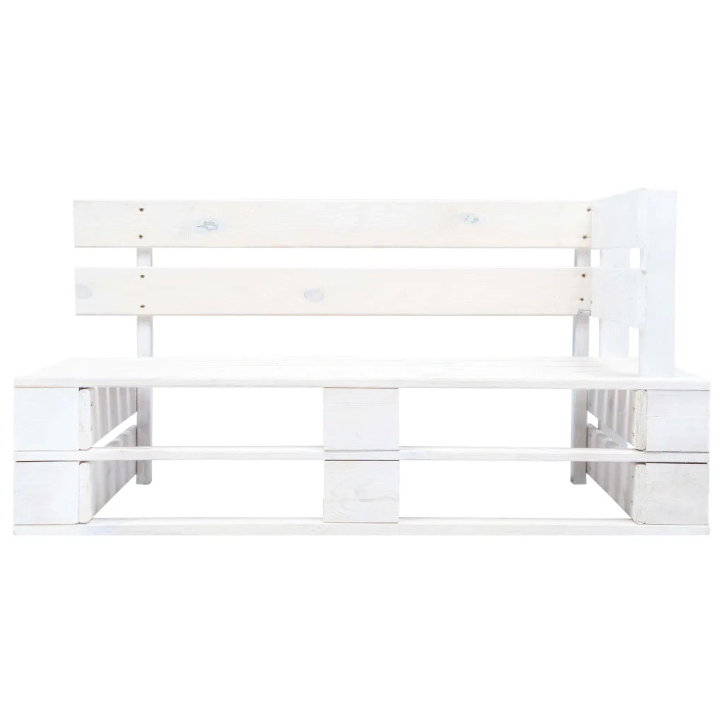 Divano a 2 Posti su Pallet con Cuscini Pino Impregnato Bianco 3066647