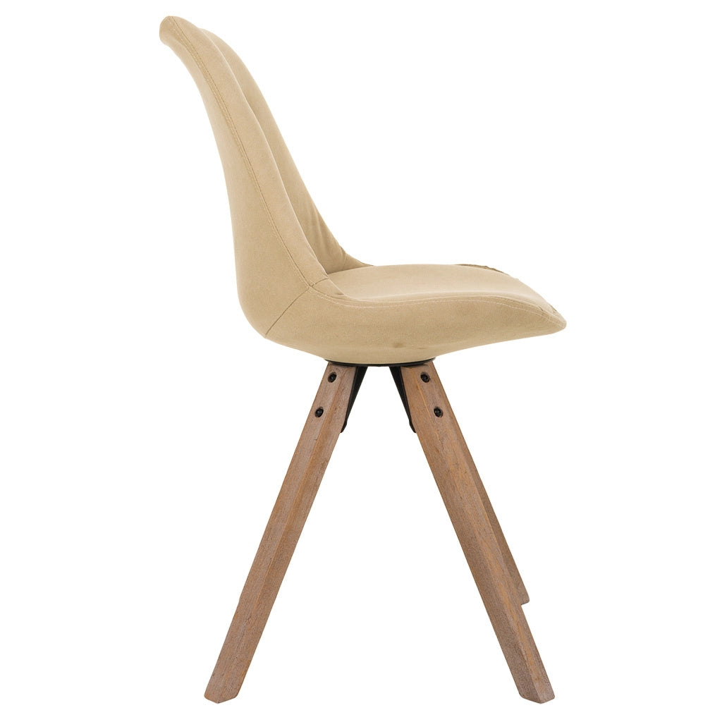 Sedia in legno color panna 48x44x47/84h