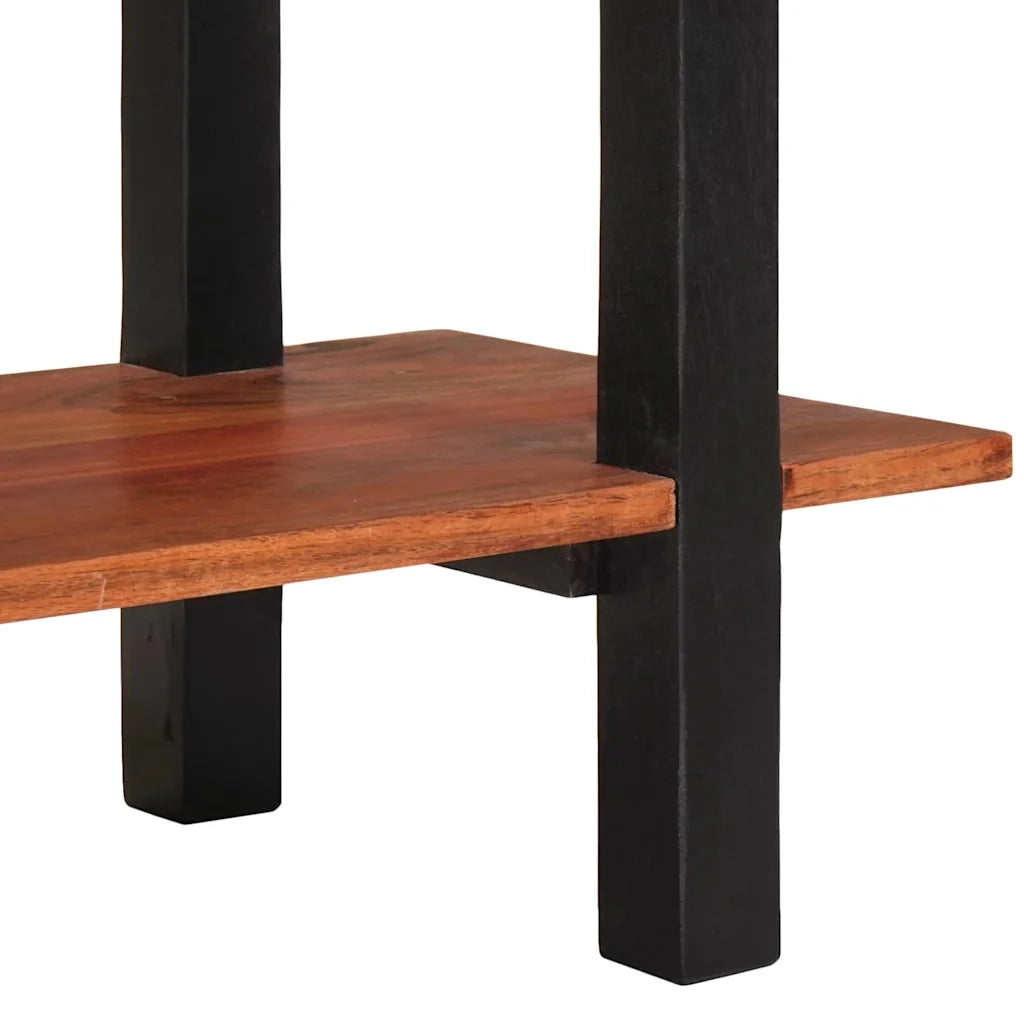 Tavolo consolle con lo scaffale Marrone e Nero 110 x 30 x 75 cm 4104003