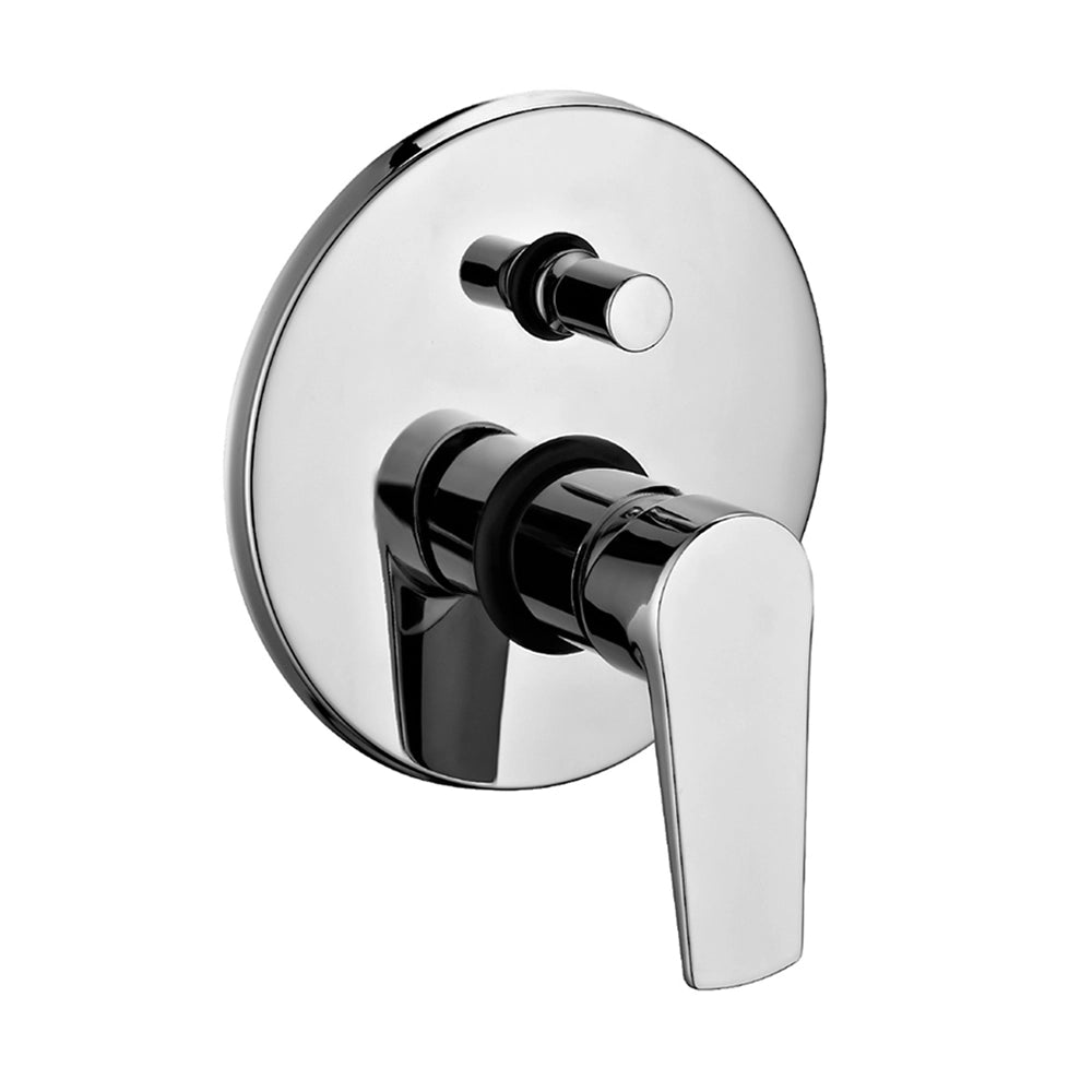 Set doccia tondo cromo 2 vie braccio 40 cm soffione 30 cm e kit doccino inclusi linea Erika