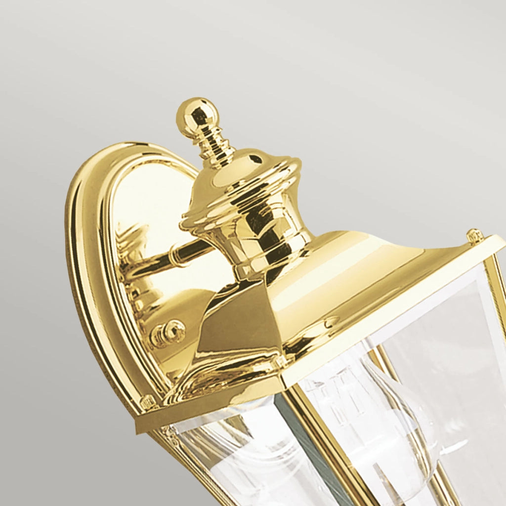 Applique esterna ottone lucido E27 60W Bay Shore Kichler