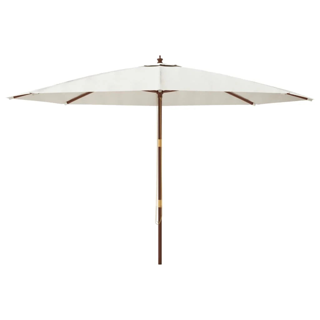 Ombrellone da giardino con palo in legno 400 x 273 cm colore sabbia 02_0008356