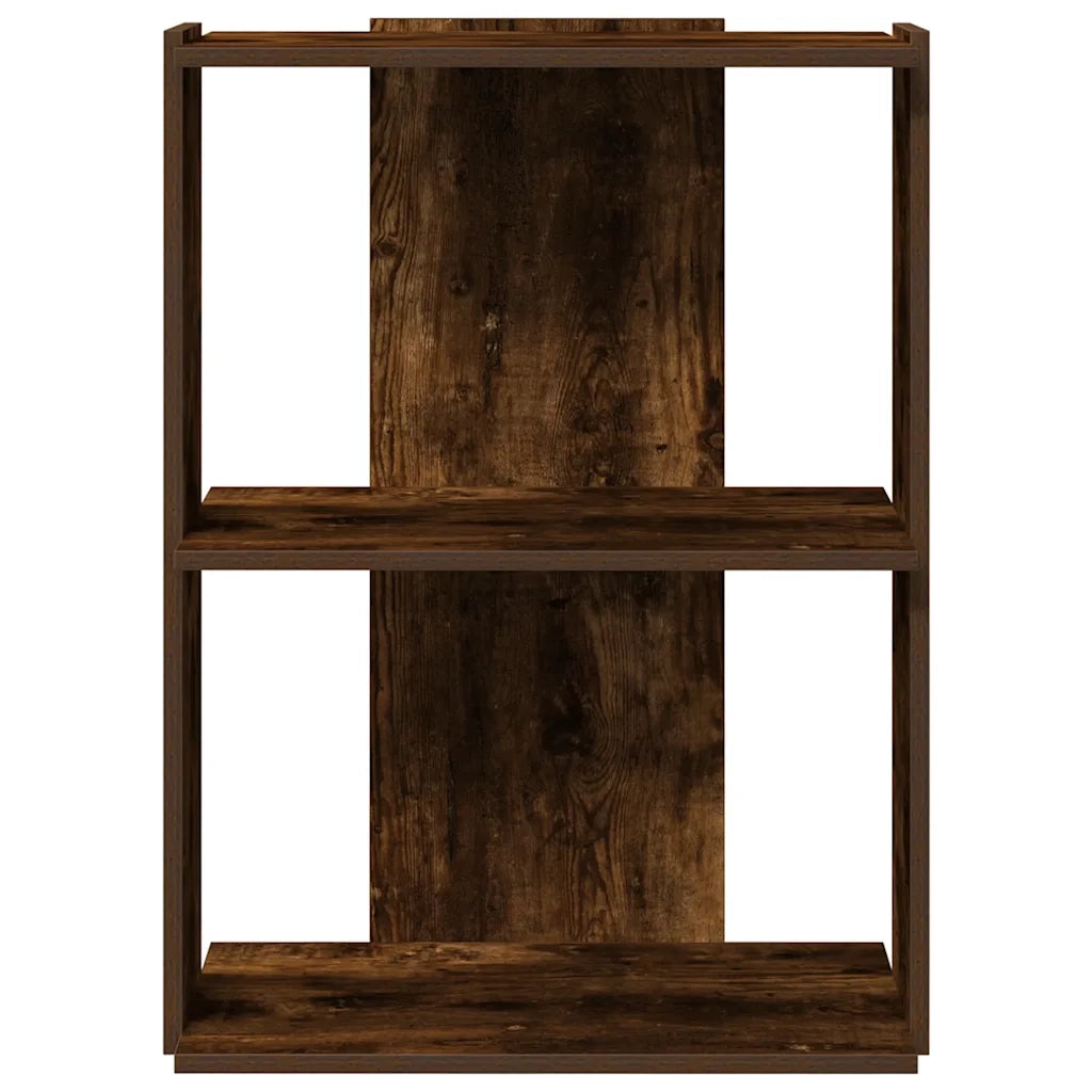 Libreria a 3 Ripiani Rovere Fumo 60x30x80 cm Legno Multistrato 860260
