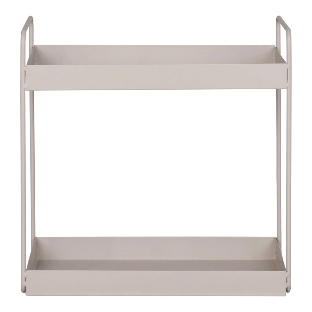 Rabo Scaffaletto doppio da appoggio in acciaio sabbia 30x15x31 cm