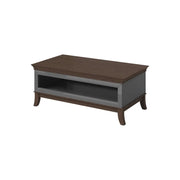 Tavolino basso elegante rettangolare collezione PALACE Colori grigio e rovere scuro