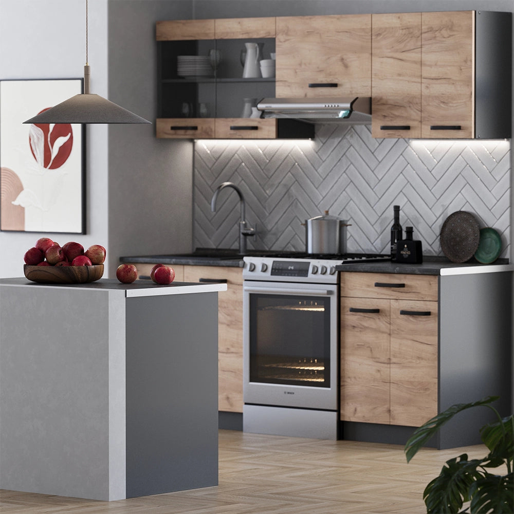 Vicco Pannello laterale per lavastoviglie Antracite Set di 2