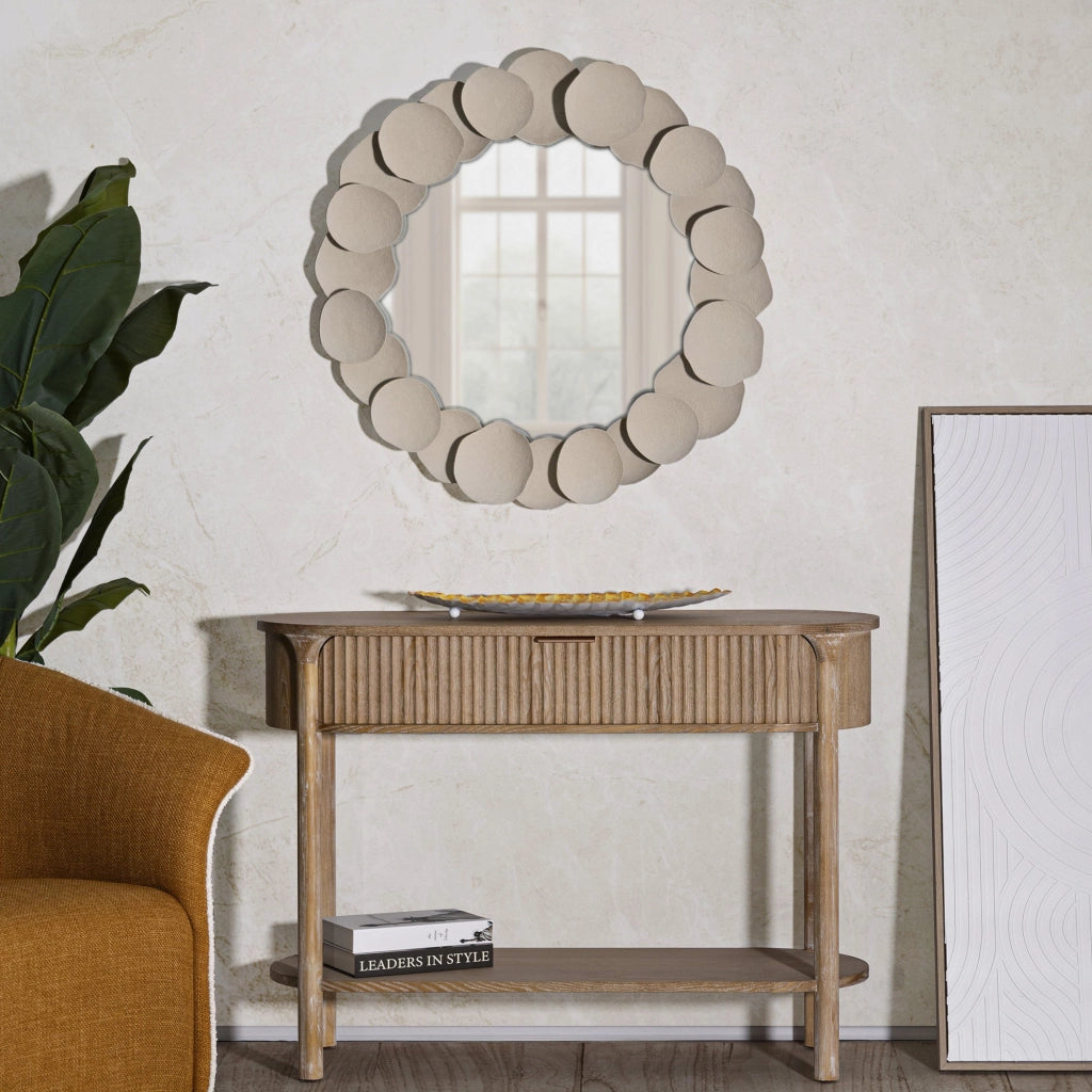Faliha, Consolle 2 Ripiani, 110x40x80h cm Marrone Ciliegio
