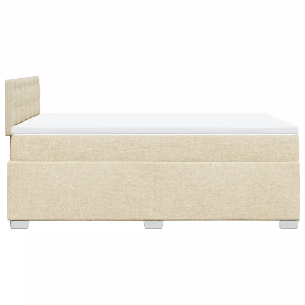 Giroletto a Molle con Materasso Crema 120x190 cm in Tessuto 3285846